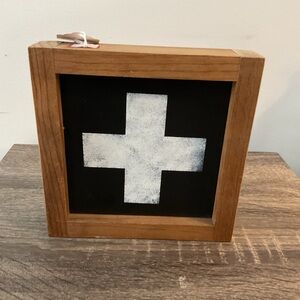 Wooden Framed Cross Wall Art